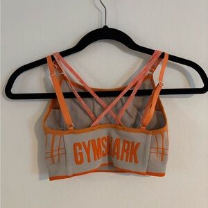 Gymshark Vibrant Orange and Subtle Gray Bra
